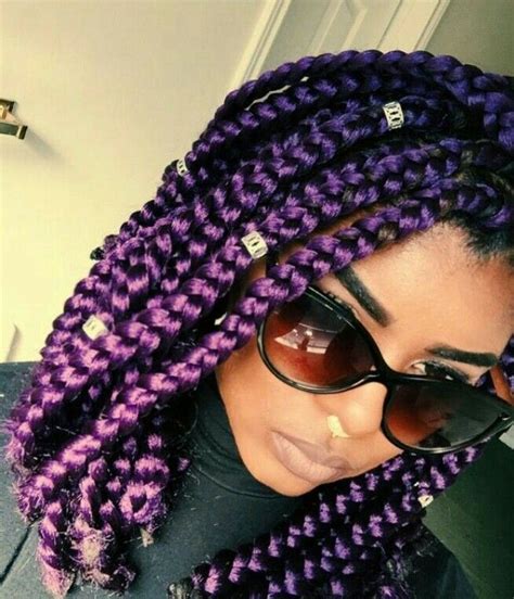 Stunningly Cute Ghana Braids Styles For 2020 Purple Box Braids