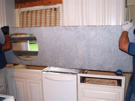 One of the best benefits of refacing cabinets under existing granite countertops is that you can do all in as little as three to five days. How to Install a Granite Kitchen Countertop | how-tos | DIY