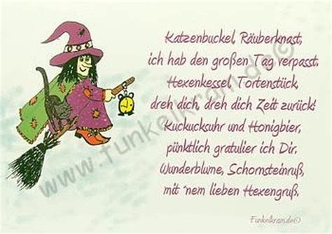 Sie sind kreativ, basteln gern und bereiten ihre geburtstagsglückwünsche für familienmitglieder und freunde gerne selbst vor! Hexenkarte - Geburtstag verpasst | Funkelkram.de