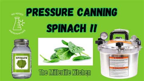 Canning Spinach For Shelf Stable Veggies Youtube