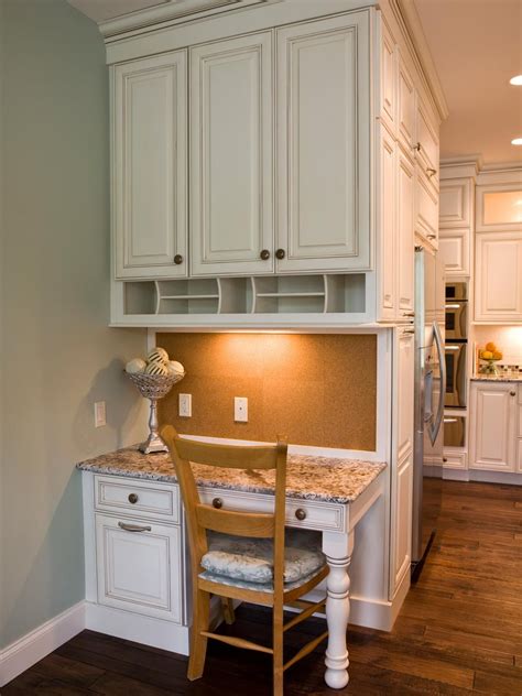 Our home office furniture category offers a great selection of home office cabinets and more. This custom-designed kitchen desk area features plenty of ...