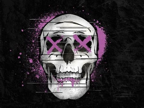 Glitch Skull In 2021 Illustration Design Skull Design Illustration