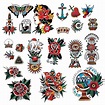 CARGEN Classic Temporary Tattoo Old School Stickers Different Sizes ...
