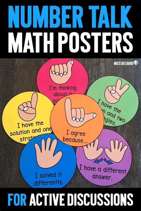 Number Talk Math Posters Math Poster Math Lessons Math Discussion