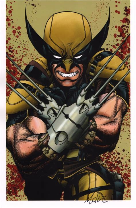 Mike McKone Signed Marvel Comic Art Print ~ Wolverine Version 2