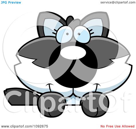 Download Clipart Cute Baby Wolf Looking Over A Surface - Royalty ...