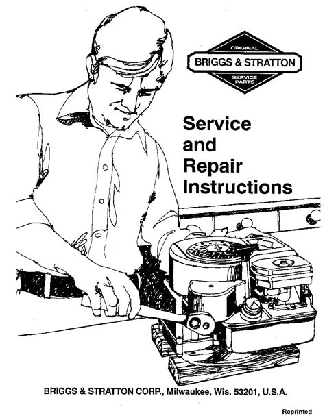 Briggs And Stratton Service And Repair Instruction Manual Pdf Download