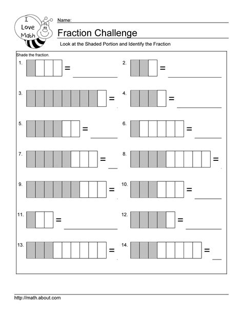 Fractions Worksheets Printable