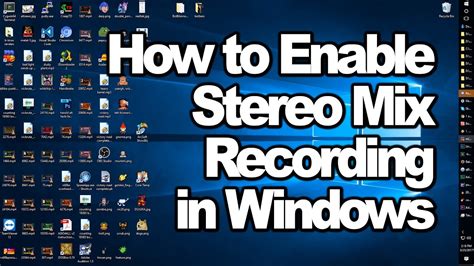 How To Enable Stereo Mix Recording In Windows Youtube