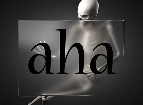 Aha Word On Glass And Skeleton 6379846 Stock Photo At Vecteezy