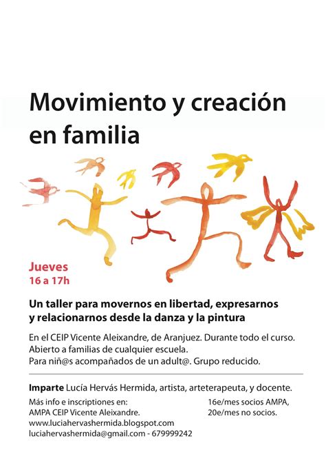 Taller De Movimiento Y Creación En Familia En El Vicente Aleixandre