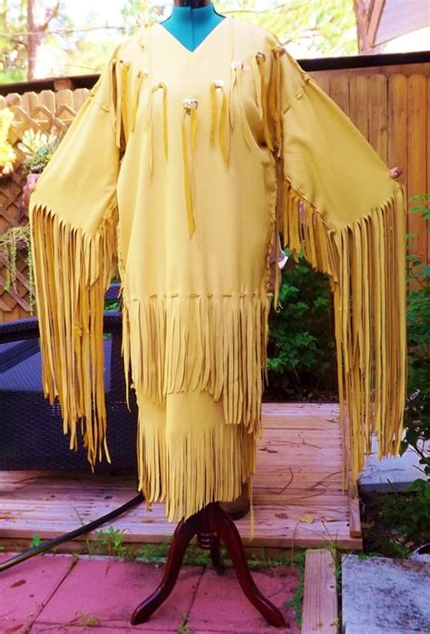 Deerskin Dress Native American Style Buckskin By Spottedeagleart