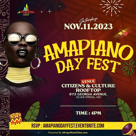 Amapiano Day Fest 2023 Citizens And Culture Silver Spring 11 November