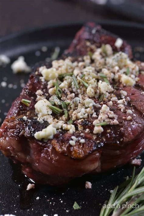 Rosemary Blue Cheese Steak Recipe - Add a Pinch