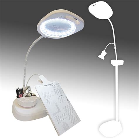 Great savings free delivery / collection on many items. LED Magnifying Floor Lamp with Clip Arm and Tray | Create in Stitch