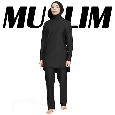 Pieces Baju Renang Muslimah Black Swimming Suit Muslimah Long Sleeve