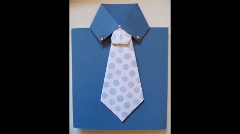 Cut out the tie design. Shirt & Tie Card - YouTube