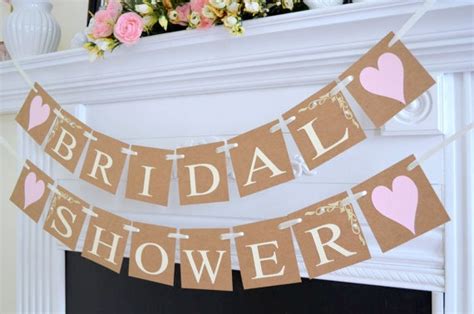 Bridal Shower Banner Wedding Garland Rustic Shower