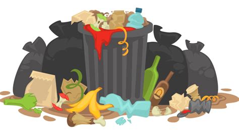 Tong Sampah Kartun Png Trash Can Clipart Soil Pollution Tempat Sampah