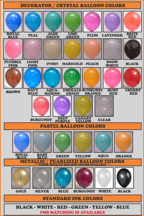 Latex Balloons Colors For Custom Printed Balloons