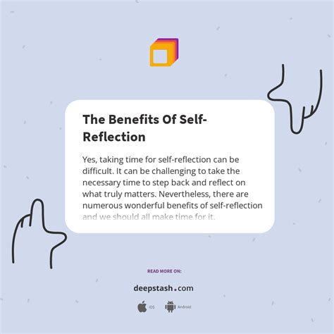 The Benefits Of Self Reflection Deepstash