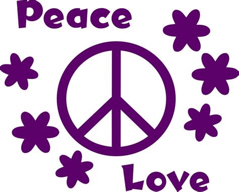Love Peace With Peace Sign 12x12 Home Living Room Picture Art