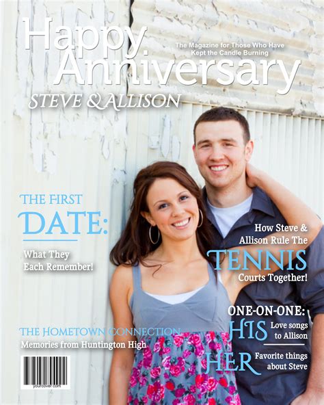 Personalized Anniversary Magazine Cover Yourcover