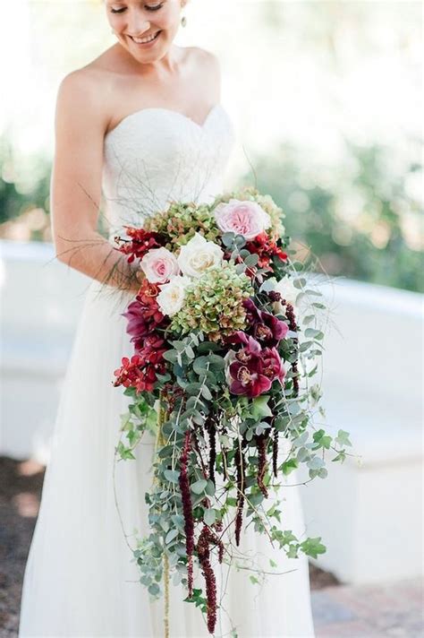 The Cascade Wedding Bouquet Also Known As The Tailed Bouquet And