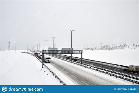 Winter Driving Conditions Stock Photo Image Of Alive 136375044