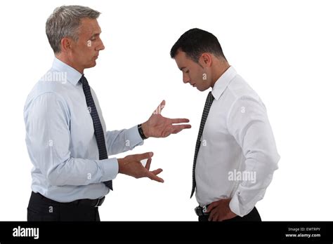 Boss Telling Of Employee Stock Photo Alamy