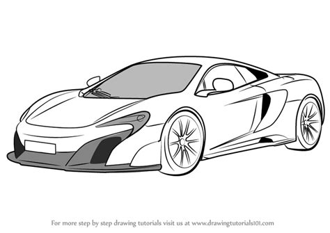 Learn How To Draw Mclaren 675lt Sports Cars Step By Step Drawing