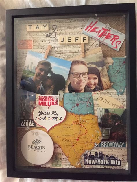 Birthday gift for boyfriend photo frame. Shadow box. Crafts. Gift. Boyfriend. Best friend. Memories ...