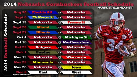 college football 2014 schedules | 2014 Nebraska Football Schedule Desktop Background Full HD 1 ...