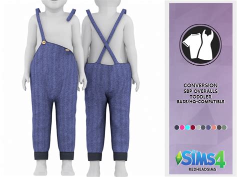 Sbp Overalls For Toddlers Redheadsims Cc Sims 4 Sims 4 Toddler