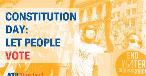 Constitution Day 2020 Let People Vote Aclu Of Maryland