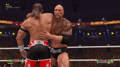 WWE 2K22 The Rock Vs Shawn Michaels No Holds Barred YouTube