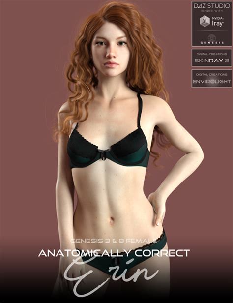 Anatomically Correct Erin For Genesis 3 And Genesis 8 Female Daz3d