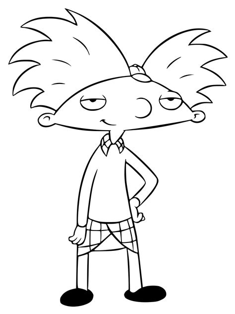 Hey Arnold Coloring Pages Free Printable Hey Arnold Coloring Pages