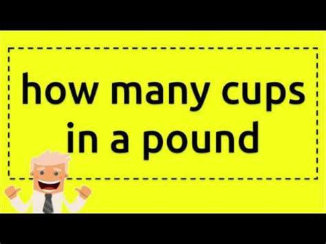 Convert 5 lb to ounces: how many cups in a pound - YouTube
