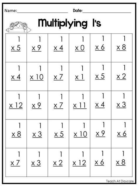 12 Multiplication Worksheets