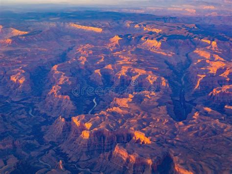 Aerial View Of The Natural Landscape Of Grand Canyon Stock Photo