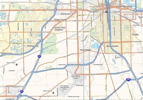 Fort Wayne International Airport Map Indiana