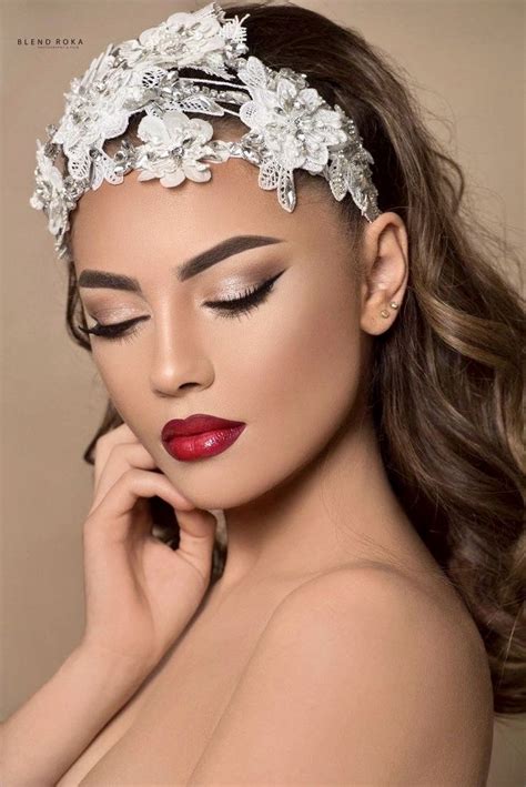 beauty in 2020 bride hair accessories bridal makeup wedding wedding makeup for brown eyes