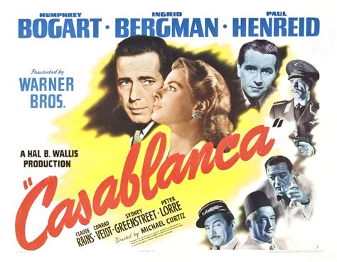 Casablanca Movie Poster 1942 Casablanca Movie Casablanca Bogart