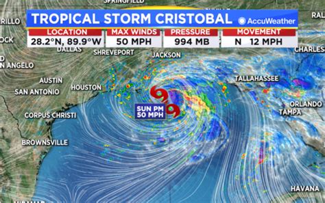 Tropical Update Tropical Storm Cristobal Makes Landfall In Louisiana