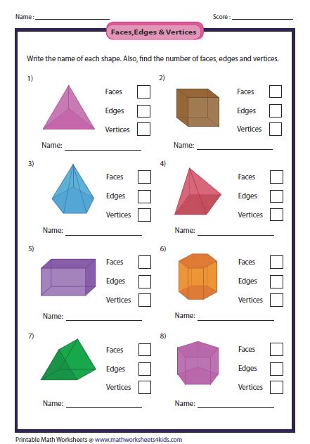 Solid 3d Shapes Worksheets Education Math Math Geometry Shapes Worksheets