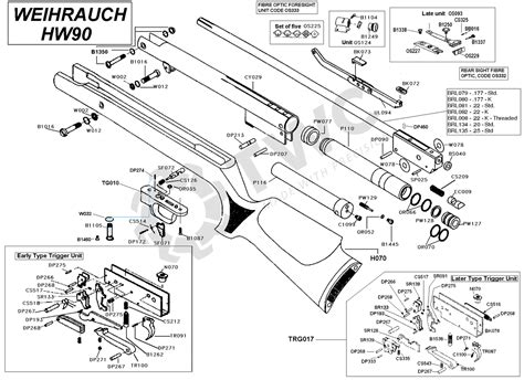 Airgun Spares Weihrauch Hw90 Page 1 T W Chambers And Co