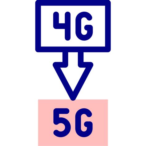 4g Detailed Mixed Lineal Color Icon