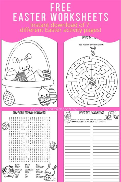 Free Easter Worksheets Pdf Coloring Pages Word Search And More Leap