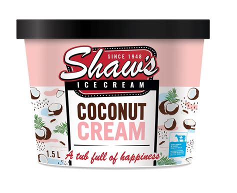 Coconut Cream Shaws Ice Cream